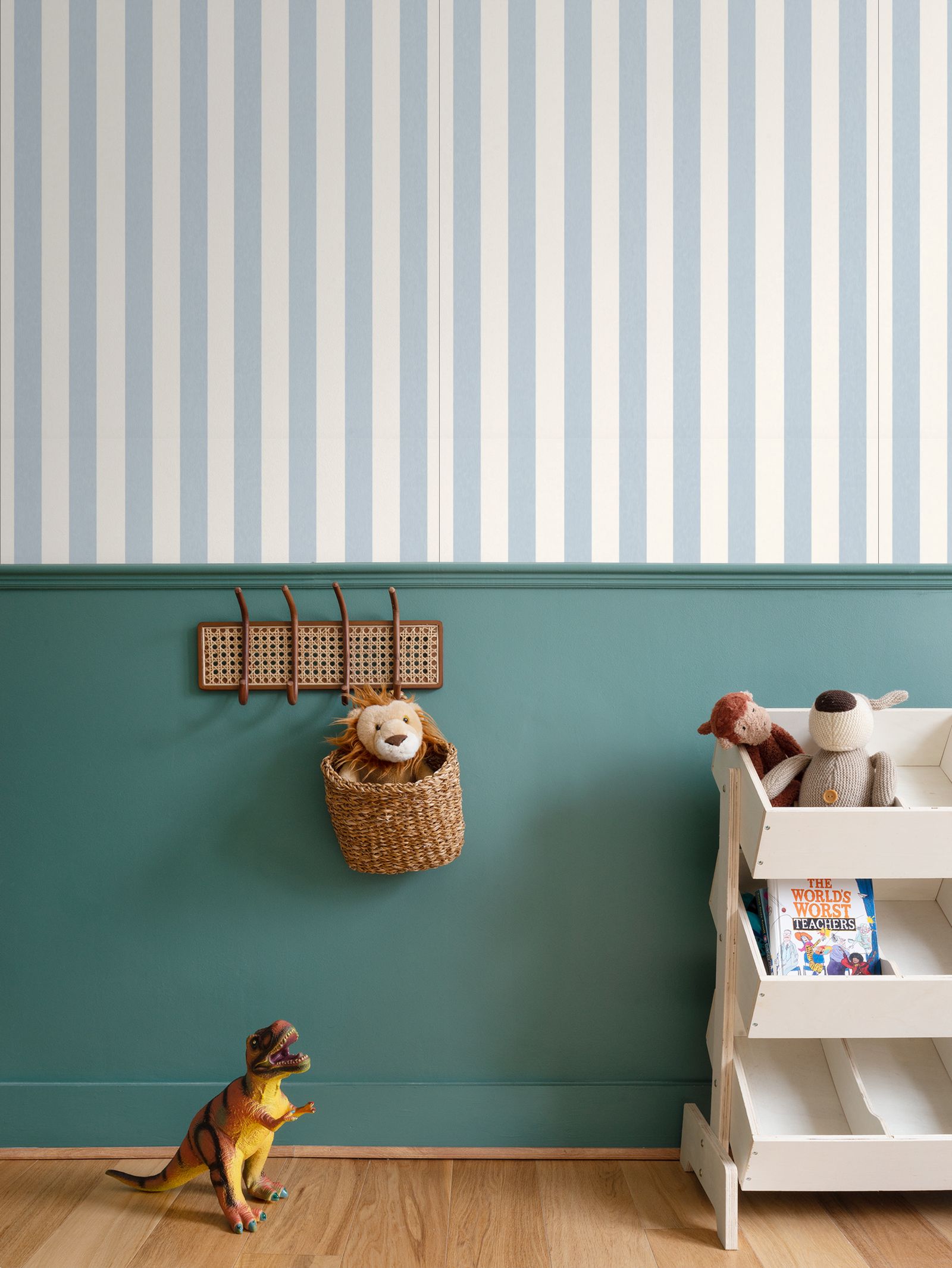 Jockey Stripe Sky Blue Wallpaper