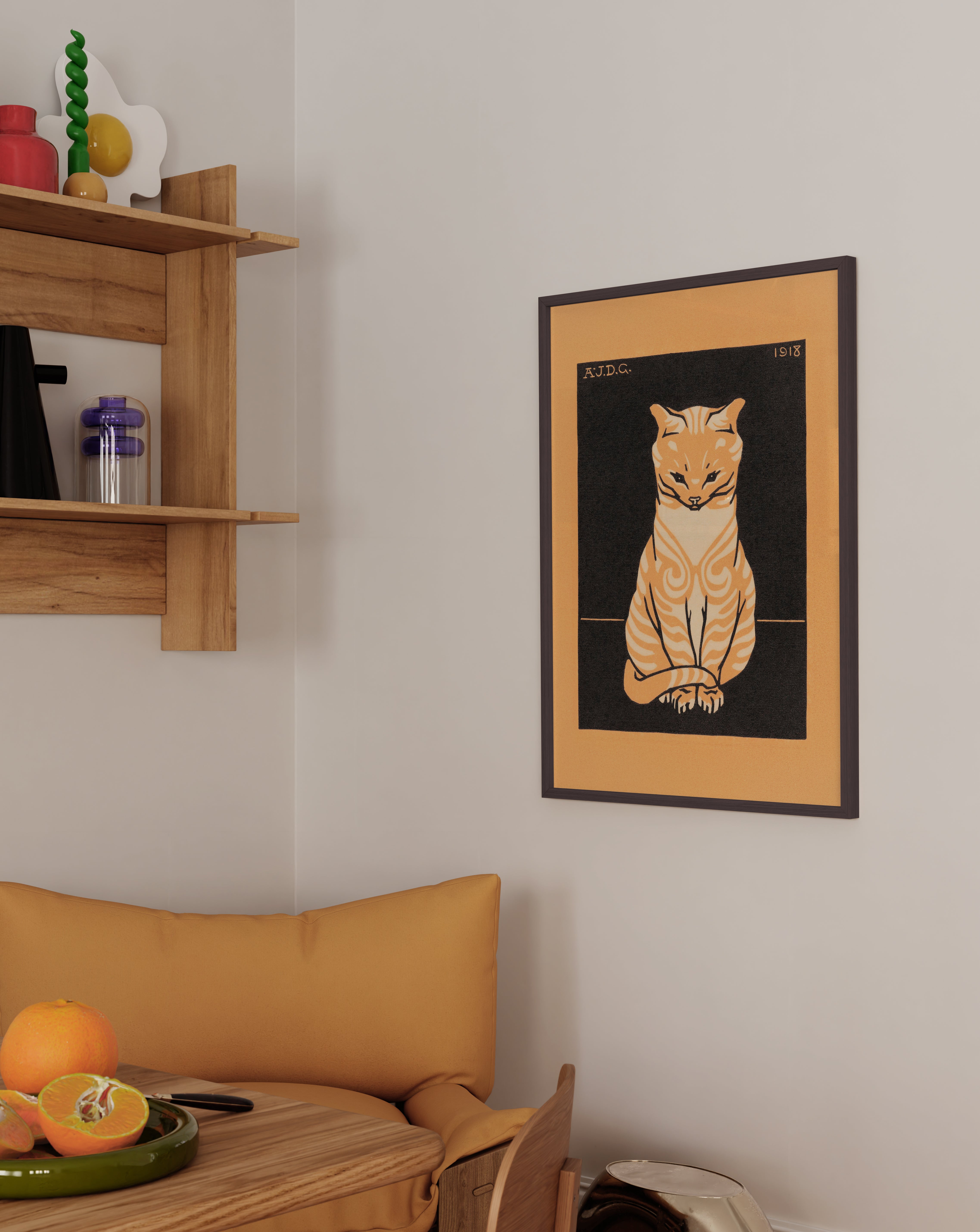 Sitting Cat Print