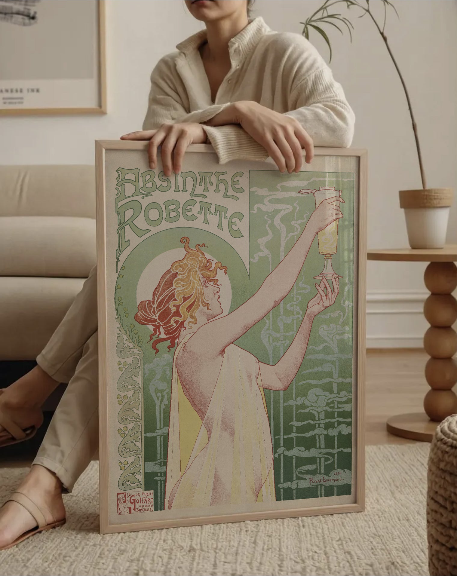 Absinthe Robette Mucha Print