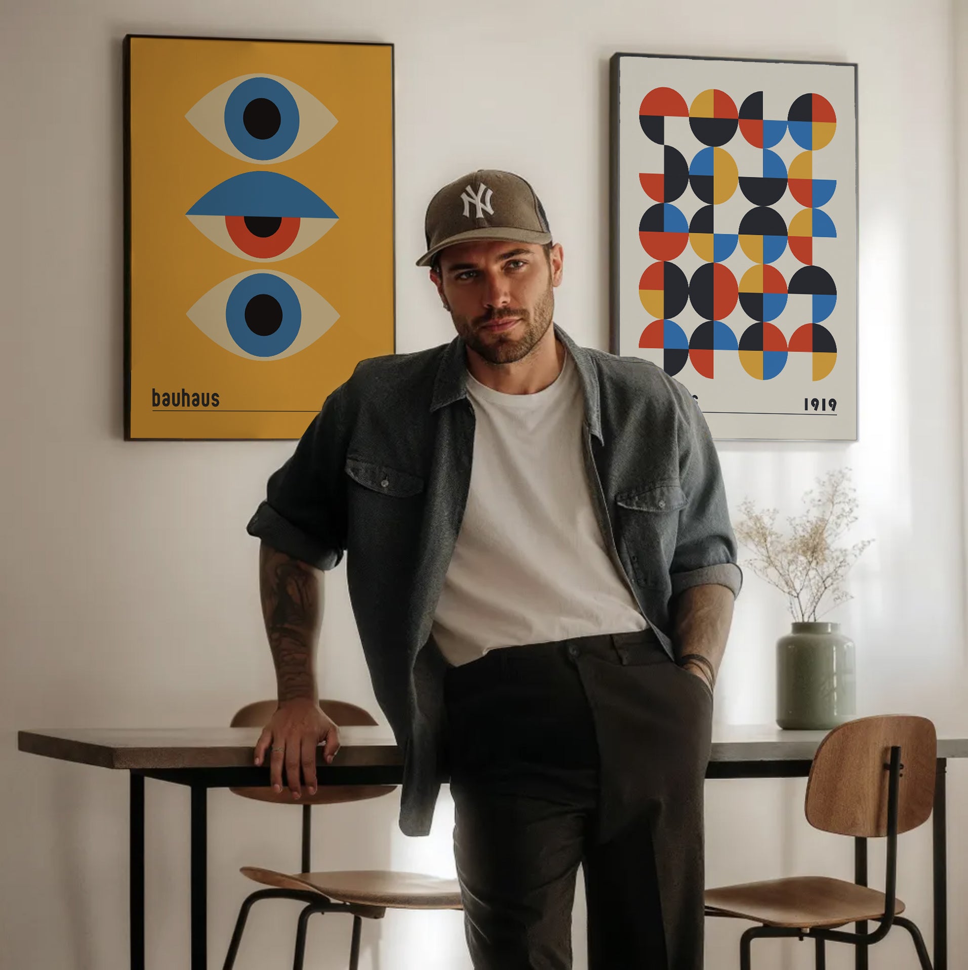 Bauhaus Eyes Mid-Closed Print